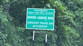 Warning board on Karnataka highway spills laughs on the internet. ‘Wrongly translated,’ say users