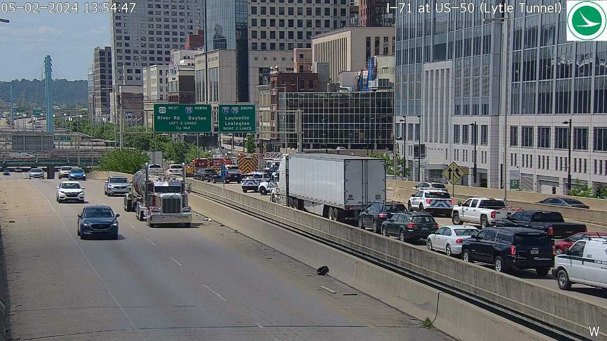 Lanes reopen after semi-truck fire shuts down I-71 SB near Lytle Tunnel