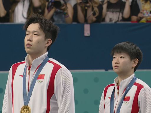 巴黎奧運 王楚欽及孫穎莎挫北韓組合乒乓球混雙摘金