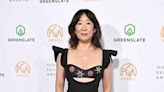 Sandra Oh's LBD Featured a Built-in Bra Top With Floral Appliqués