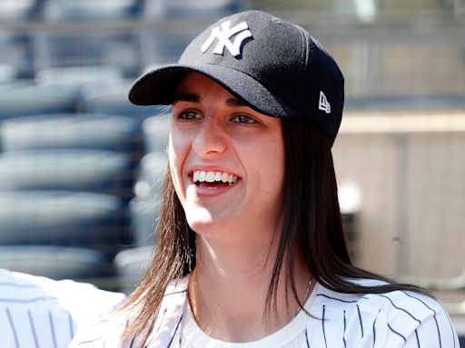 Aaron Judge gifted Caitlin Clark a pair of his shoes at a recent Yankees game, and her reaction was priceless