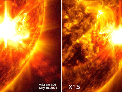 The stormy sun erupts with its biggest solar flare yet from a massive sunspot — and it's still crackling (video)