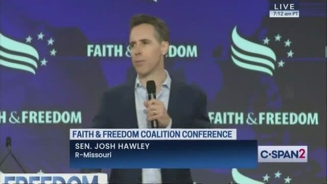 Sen. Josh Hawley: “We ought to take the Pride flag out of schools and put the Bible back in."