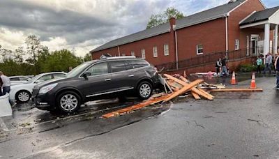 Washington County tornado damaged church; People took shelter in basement