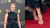 Hannah Waddingham Brings the Clear Shoe Trend to the 2024 BAFTA Awards Red Carpet