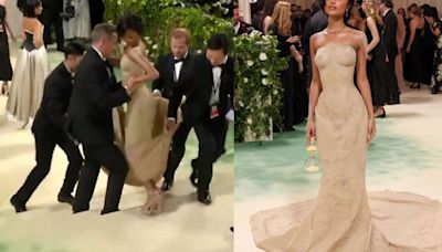 Tyla y su reducido vestido protagonizan momento en la Met Gala 2024; ¿de qué está hecho?