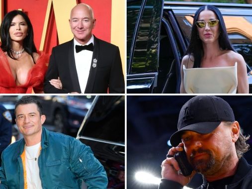 Jeff Bezos, Lauren Sanchez, Katy Perry, Orlando Bloom, and Leo DiCaprio All Hang Out