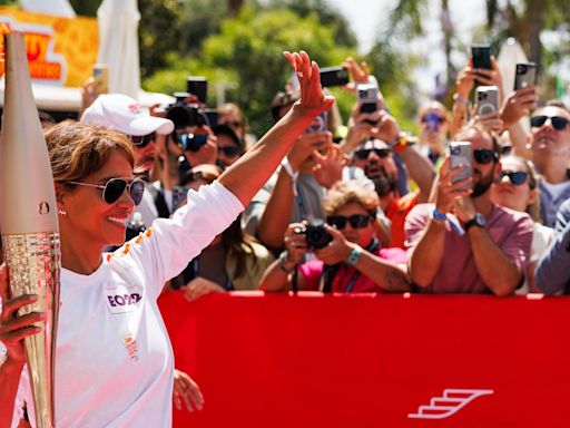 Halle Berry carries Olympic torch in Cannes ahead of Paris Games