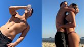 Mariana Goldfarb curte praia e aparece agarrada com o novo namorado, Rafael Kemp