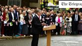 Keir Starmer uses same lectern as Rishi Sunak to give election victory speech