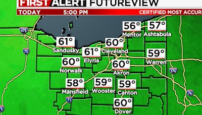 Northeast Ohio weather: Rain returns tomorrow; widespread frost Wednesday morning