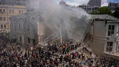 Live: Rubble removed after Kyiv children’s hospital hit in Russian attack