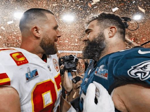Jason Kelce Joins Taylor Swift’s Swifties in Mocking Travis Kelce Over Fishnet Jeans at NBA Playoffs