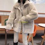 特賣-正韓 ~羊羔毛外套女短款冬季新款韓版寬松立領羊羔絨上衣水貂絨大衣