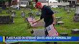 American flags placed on veterans' graves in Pottstown