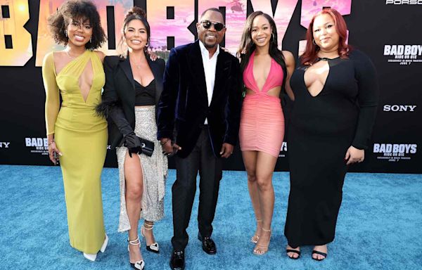 Martin Lawrence Joined by Girlfriend Angie Gonzalez and His 3 Daughters at 'Bad Boys: Ride or Die' Premiere