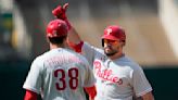 Schwarber hits go-ahead single in 12th, Stott drives in two as Phillies beat Athletics 3-2