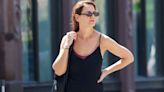 Katie Holmes Goes '90s Minimalist in a Slip Dress and Exposed Bra