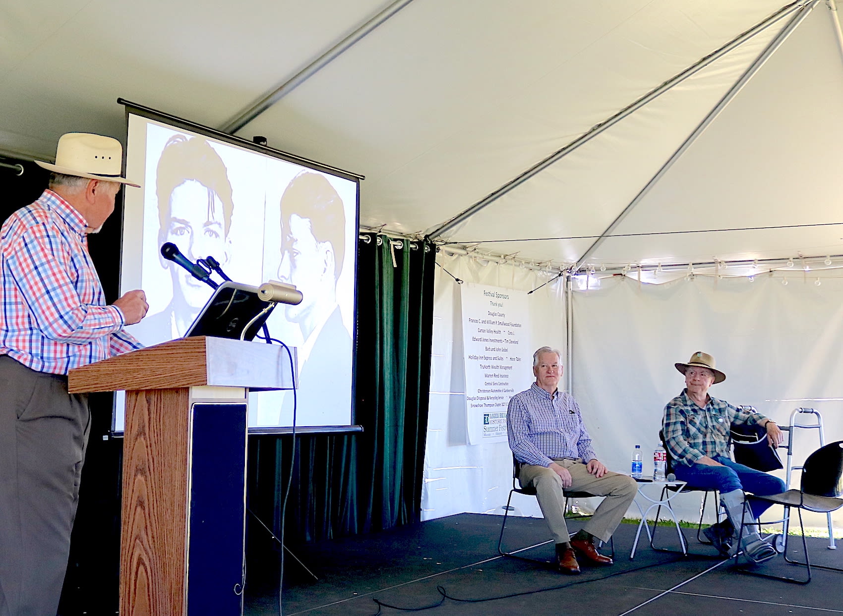 Sinatra debate fills Home Ranch tent