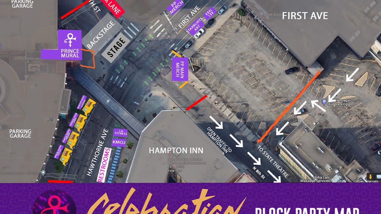 ‘Purple Rain’ celebration downtown Minneapolis closing streets this weekend