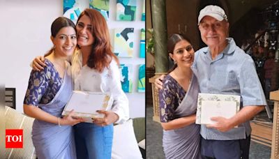 Bride-to-be Varalaxmi Sarathkumar invites Anupam Kher and Samantha Ruth Prabhu to her wedding with Nicholai Sachdev - See photos | Telugu Movie News - Times of...