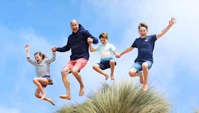 William and Kate Share New Photo of Prince George, Princess Charlotte, & Prince Louis at the Beach