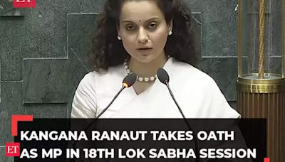 Kangana Ranaut, BJP Mandi MP, takes oath as MP in 18th Lok Sabha session, watch!