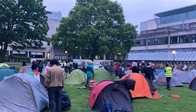 Videos: Irish students at top Dublin college join encampment protests against Israel's war on Gaza