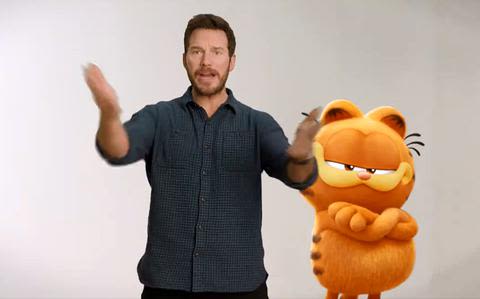 Pratt shares laughs, advice and thanks on USO promo call for Garfield flick