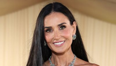 Demi Moore, 61, Rocks Sheer Slip Dress During High-Fashion Outing With Pup Pilaf