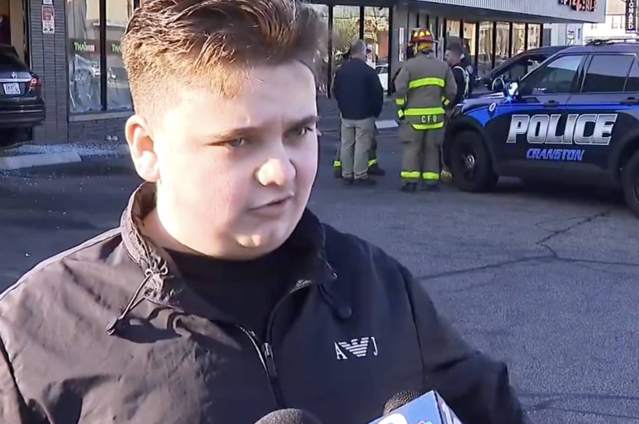 This 15-Year-Old's Comment About A Car Hitting A Dunkin' In Rhode Island Is Going Viral
