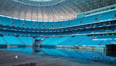 FOTOS: veja como ficou o gramado da Arena do Grêmio após água recuar | GZH