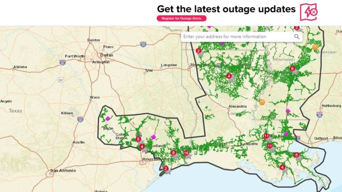 Power outage maps for Entergy, CLECO, Washington-St. Tammany Electric