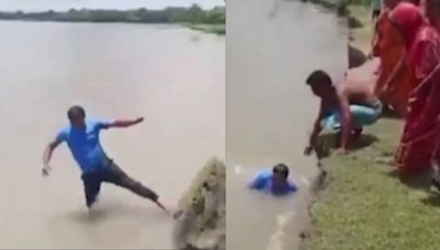 Assam Floods: TV Journalist Loses Balances, Falls Into River While Live Reporting; Rescued By People Later