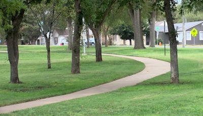 Amarillo Parks and Recreation Department repairing sidewalks at local parks