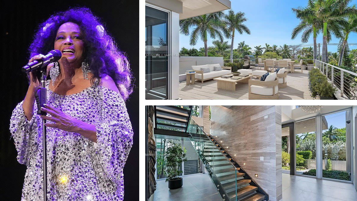 Come See About This: Diana Ross Lists Dazzling Waterfront Estate in Miami for $17.8M