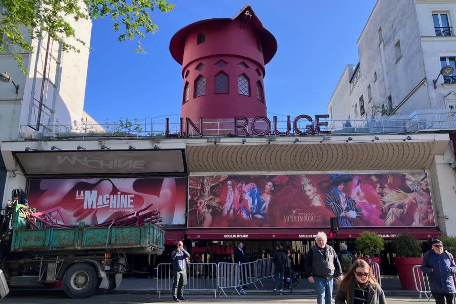 The windmill sails at Paris’ iconic Moulin Rouge have collapsed. No injuries are reported
