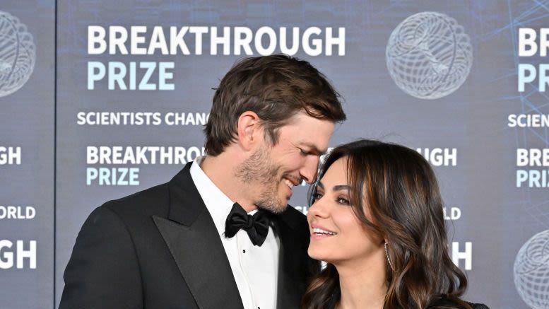 Ashton Kutcher and Mila Kunis Get Affectionate at Morgan Wallen Show