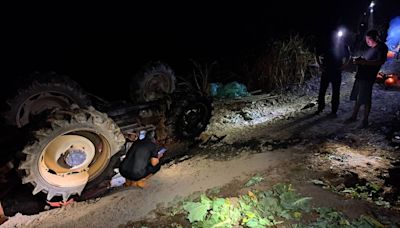 地面高低差奪命！南投老農摸黑駕耕耘機翻車 遭重壓送醫不治