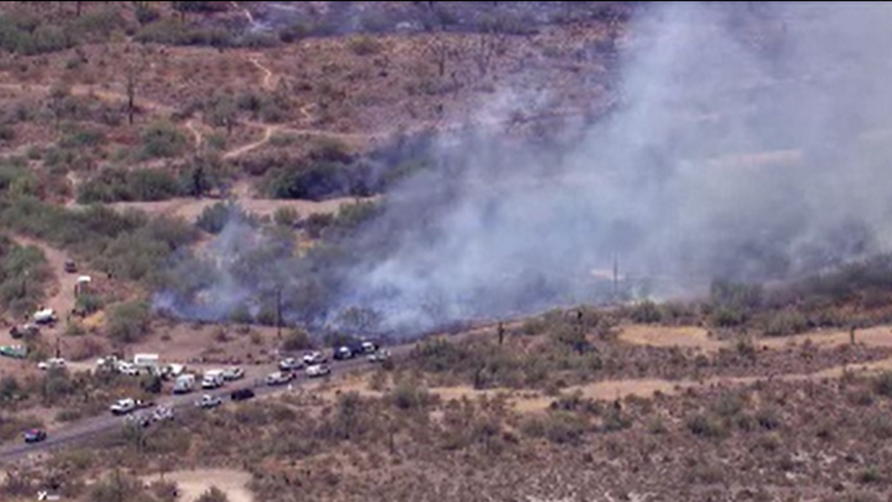 Fire in Apache Junction causes State Route 88 closure, multiple units scramble to contain flames