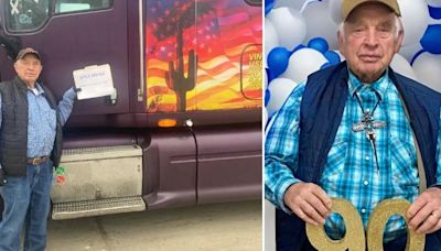 90-year-old man named the world's oldest truck driver