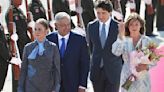 Justin Trudeau y su esposa llegan a Palacio Nacional