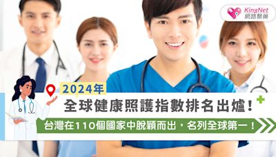 2024年全球健康照護指數排名出爐！台灣在110個國家中脫穎而出，名列全球第一！