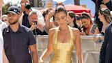 Bella Hadid Looked Like a Shiny Gold Statue in a Sleek Mini Dress at Cannes