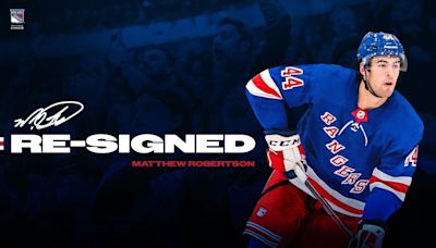 Rangers Agree to Terms with Matthew Robertson | New York Rangers