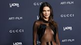 Kendall Jenner Wears Sheer Bodysuit and Silver Skirt to LACMA Gala