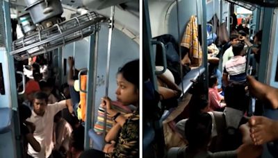 Watch: Sleeper Coach Of Shramjeevi SF Express Full Of Passengers Travelling Without Tickets - News18