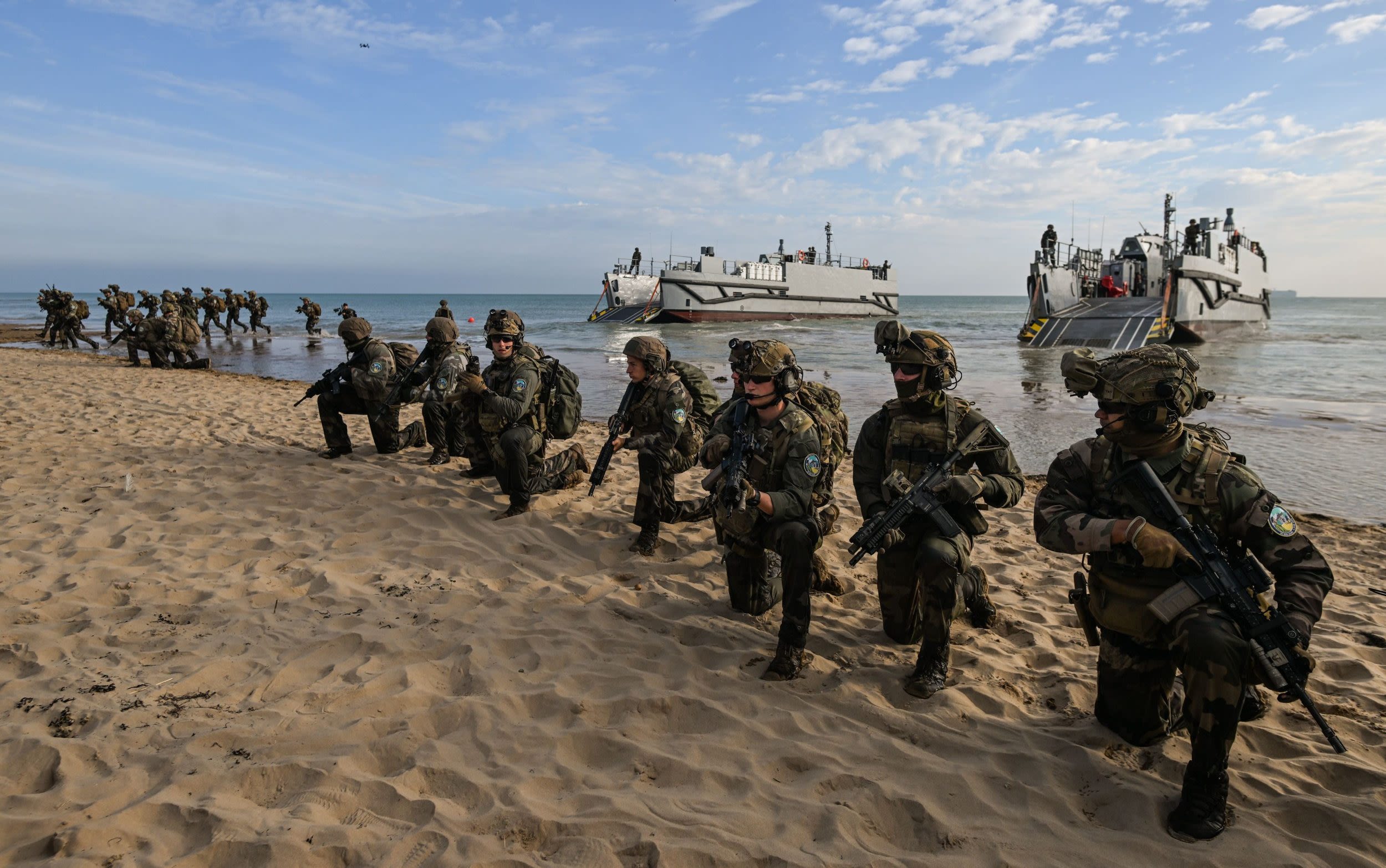 Watch: French soldiers hold D-Day re-enactment as 80th anniversary nears