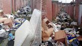 'Beyond a joke': Outrage as nine tonnes of rubbish dumped in alley in nine days