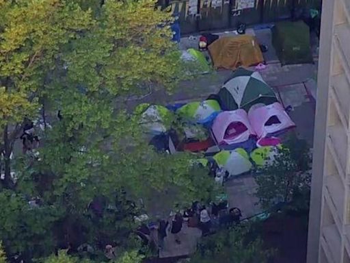 NYU protest encampment to support Palestinians remains in place as students say it's "incredibly difficult to focus"